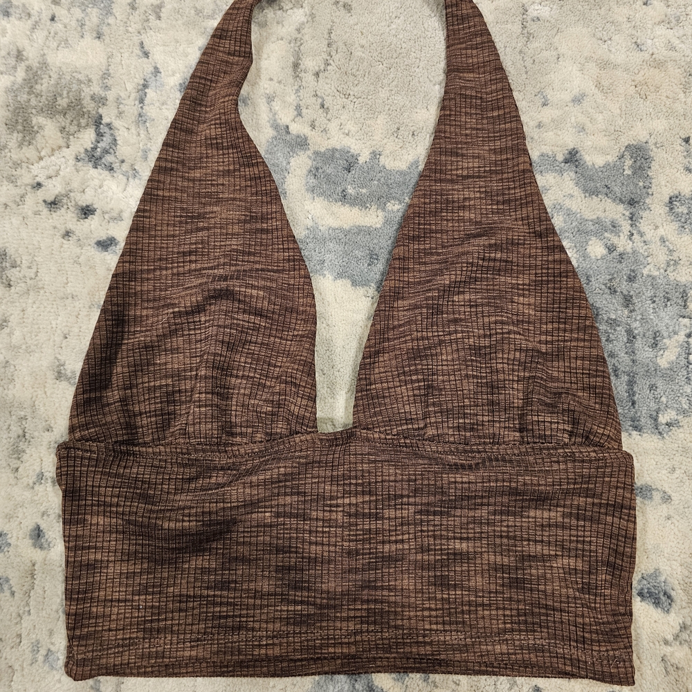 H&M Divided Brown Ribbed Top - Picture 2 of 4